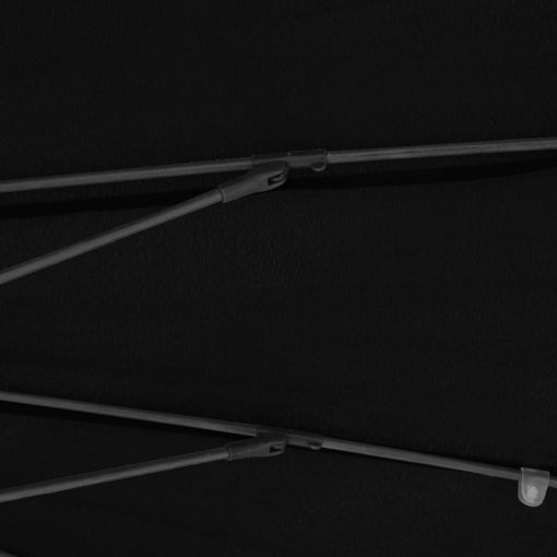 Zunanji senčnik z aluminijastim drogom 270 cm črn