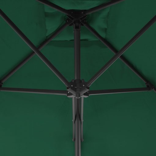 Zunanji senčnik z jeklenim drogom 300 cm zelen
