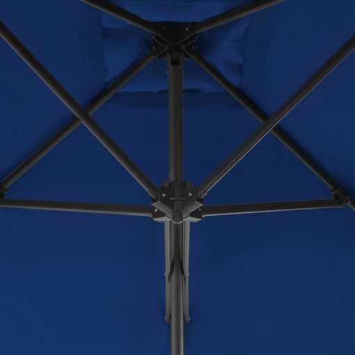 Zunanji senčnik z jeklenim drogom moder 300x230 cm