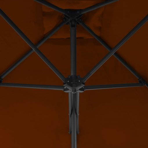 Zunanji senčnik z jeklenim drogom terakota 300x230 cm