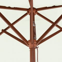Zunanji senčnik z lesenim drogom 150x200 cm peščene barve