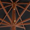 Zunanji senčnik z lesenim drogom 350 cm antracit