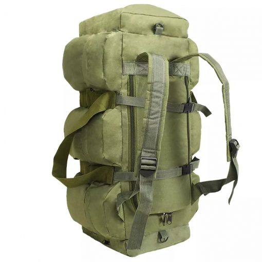 3-v-1 Potovalna torba vojaškega stila 120 L olivno zelene barve