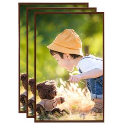 332196 Photo Frames Collage 3 pcs for Table Bronze 10x15cm MDF