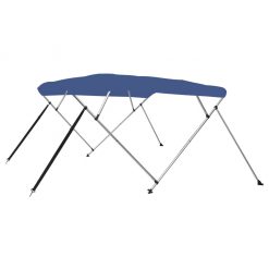 Bimini tenda s 4 loki modra 243x196x137 cm