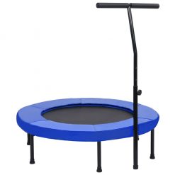 Fitnes trampolin z ročajem in varnostno oblogo 102 cm