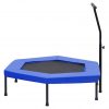 Fitnes trampolin z ročajem in varnostno oblogo šestkoten 122 cm