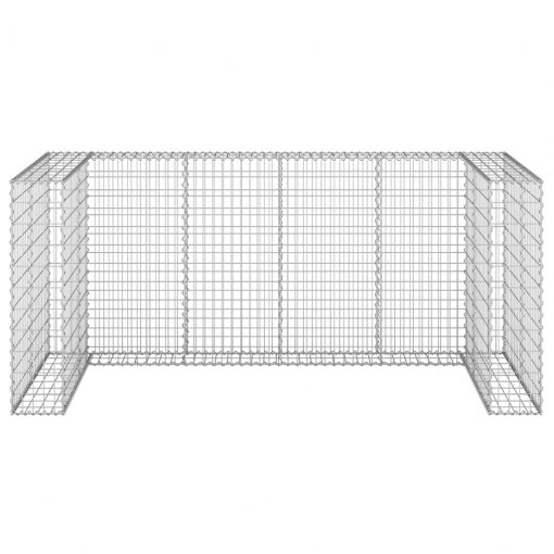 Gabionska stena za koše za smeti pocinkano jeklo 250x100x110 cm