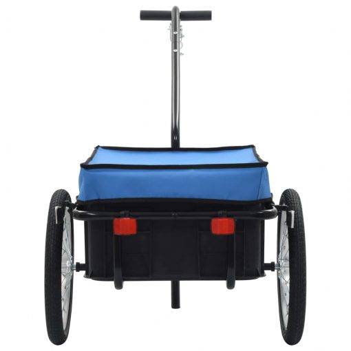 Kolesarska tovorna prikolica/voziček 155x61x83 cm jeklo modra