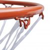 Košarkarski koš komplet z obročem in mrežo oranžen 45 cm