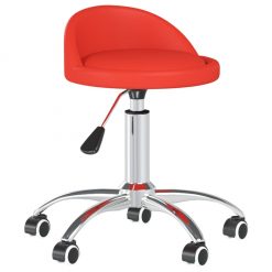 Masažni stolček rdeče umetno usnje