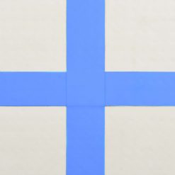 Napihljiva gimnastična podloga s tlačilko 300x100x15 cm modra