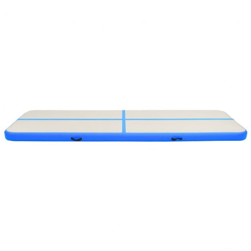 Napihljiva gimnastična podloga s tlačilko 600x100x15 cm modra