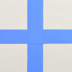 Napihljiva gimnastična podloga s tlačilko 800x100x20 cm modra