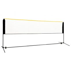 Nastavljiva mreža za badminton 400x103x94-158 cm kovinska