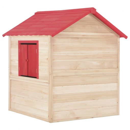 Otroška igralna hišica iz lesa jelke rdeča