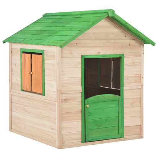 Otroška igralna hišica iz lesa jelke zelena