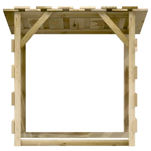 Pergola s streho 2 kosa 100x90x100 cm impregnirana borovina