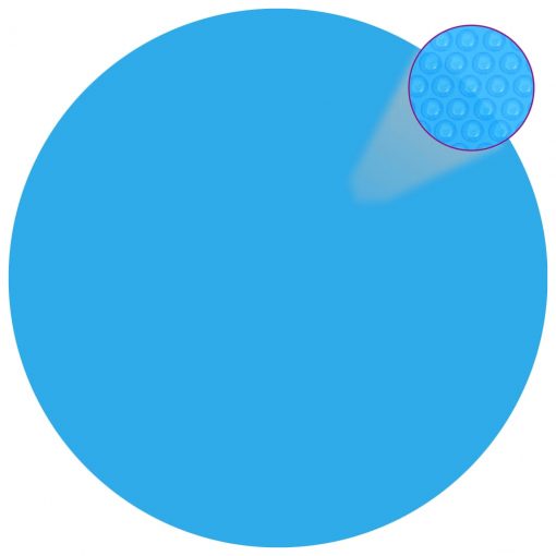 Plavajoča okrogla PE solarna folija za bazen 250 cm modre barve