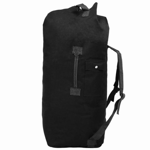 Potovalna torba vojaškega stila 85 L črne barve