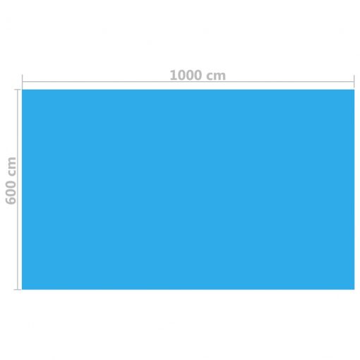 Pravokotno pokrivalo za bazen 1000x600 cm PE modro