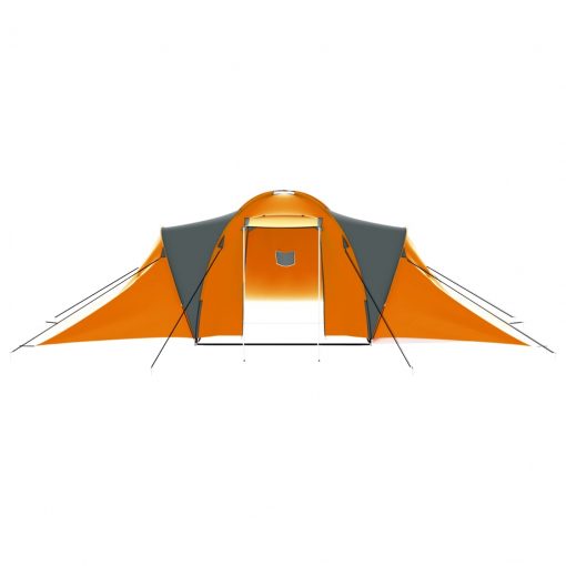 Šotor za kampiranje za 9 oseb blago siv in oranžen