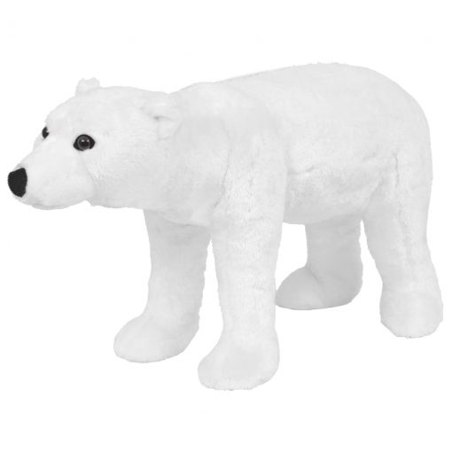 Stoječi plišasti polarni medved bel XXL