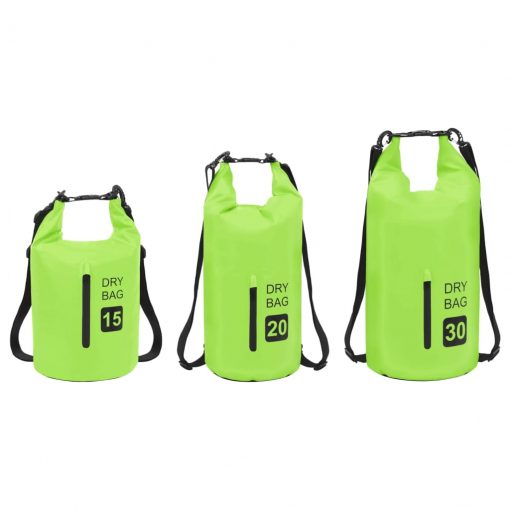 Torba Dry Bag z zadrgo zelena 30 L PVC