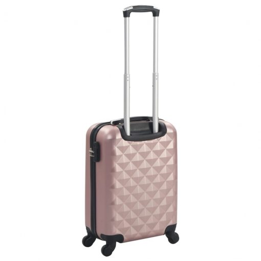 Trd potovalni kovček rožnato zlat ABS