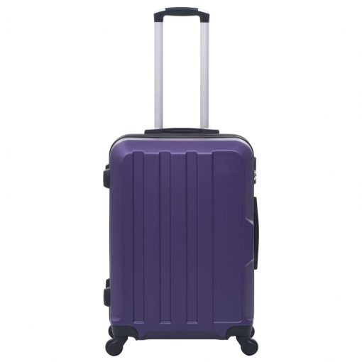 Trdi potovalni kovčki 3 kosi vijolični ABS