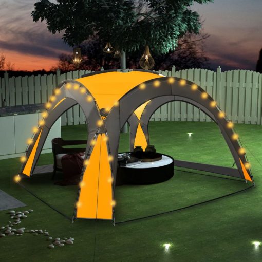 Vrtni šotor z LED lučmi in 4 stranicami 3