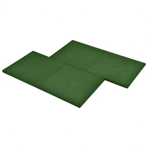 Zaščitne plošče 6 kosov guma 50x50x3 cm zelene