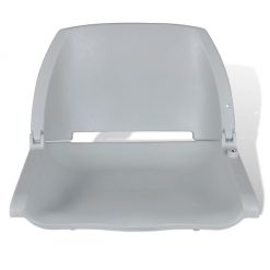 Zložljiv Sedež za Čoln Brez Blazine Sive Barve 41 x 51 x 48 cm