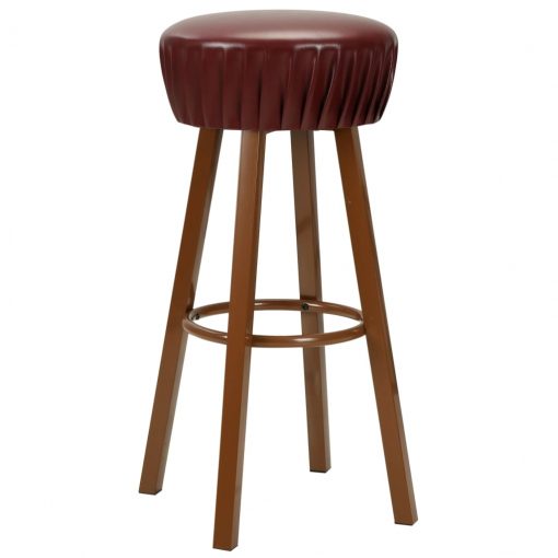 Barski stoli 2 kosa umetno usnje rjave barve
