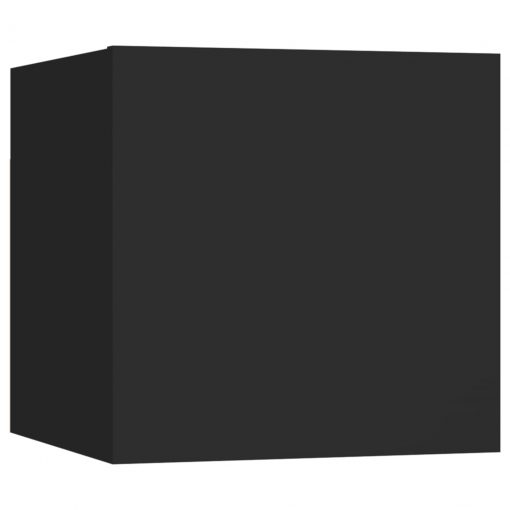 Komplet TV omaric 6-delni črna iverna plošča