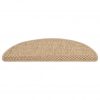 Samolepilne preproge za stopnice sisal 15 kosov 56x20 cm pesek