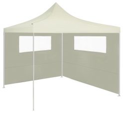 3070413 Gazebo Sidewall with Windows 6x2 m Cream (315302)