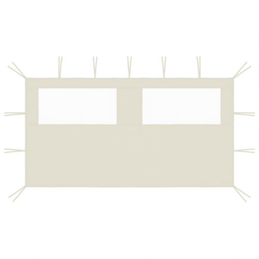 3070421 Gazebo Sidewall with Windows 4x2 m Cream (315310)