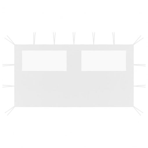 3070424 Gazebo Sidewall with Windows 4x2 m White (315313)