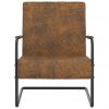 325734 Cantilever Chair Brown Fabric