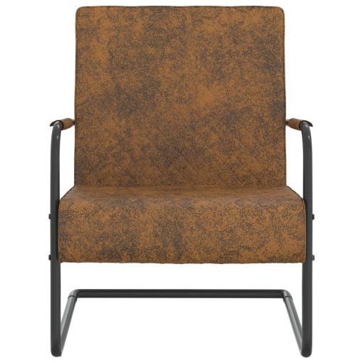 325734 Cantilever Chair Brown Fabric