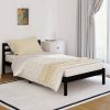 810424 Bed Frame Solid Wood Pine 100x200 cm Black