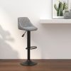 Barski stolček svetlo siv žamet