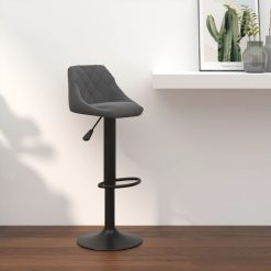 Barski stolček temno siv žamet