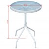 Bistro miza siva 50x71 cm jeklo