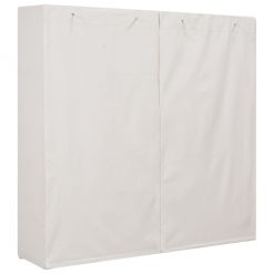 Garderobna omara iz blaga 173x40x170 cm bela