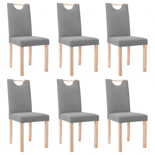 Jedilni stoli 6 kosov svetlo sivo blago