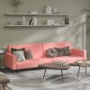 Kavč dvosed z ležiščem roza žamet