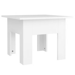 Klubska mizica bela 55x55x42 cm iverna plošča
