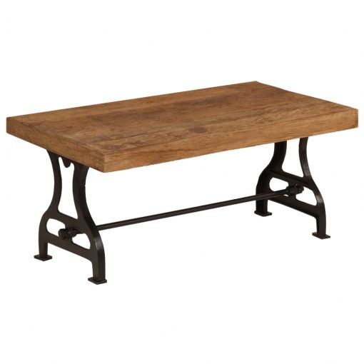 Klubska mizica iz trdnega odsluženega lesa 100x60x40 cm